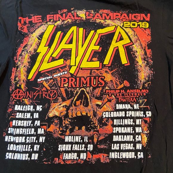 Slayer The Final Countdown Tour 2019 Concert T - Picture 6 of 8